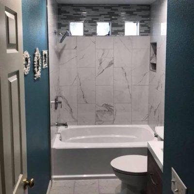 Bathroom Shower Wall Tiling Renovation Project Baltimore, MD