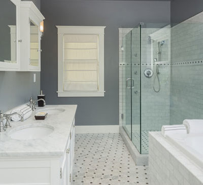 Full new modern bathroom remodeling and renovation project Baltimore, MD