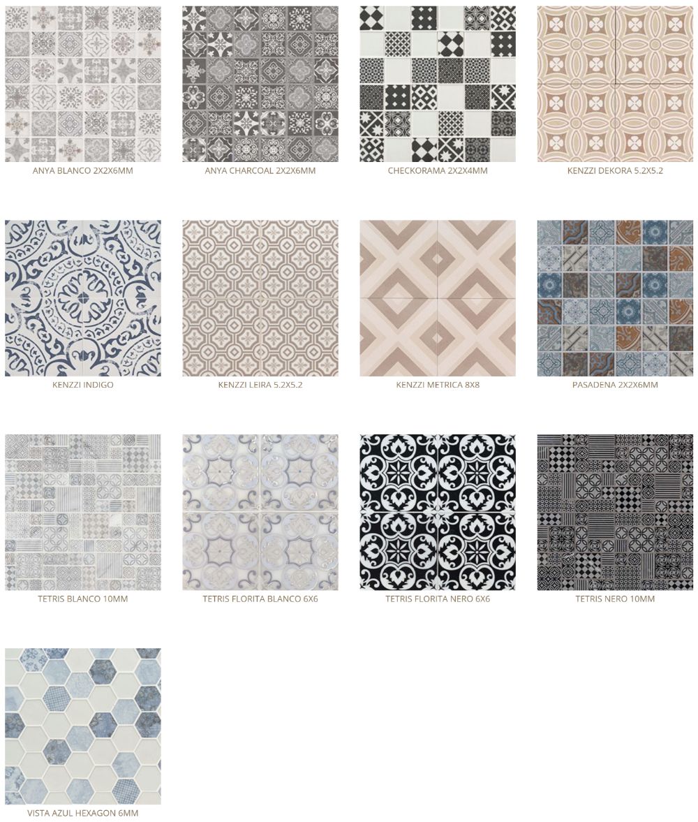 encaustic patterns tiles wall tile backsplash options Baltimore, MD