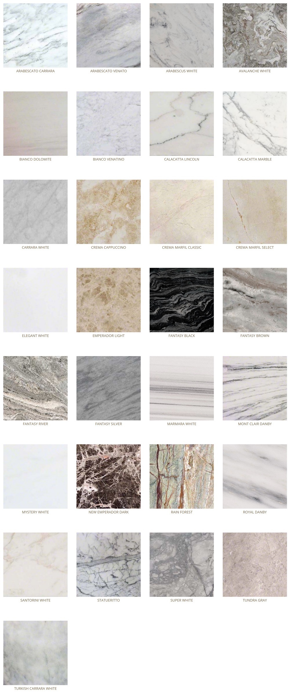 marble countertop colors options Baltimore, MD