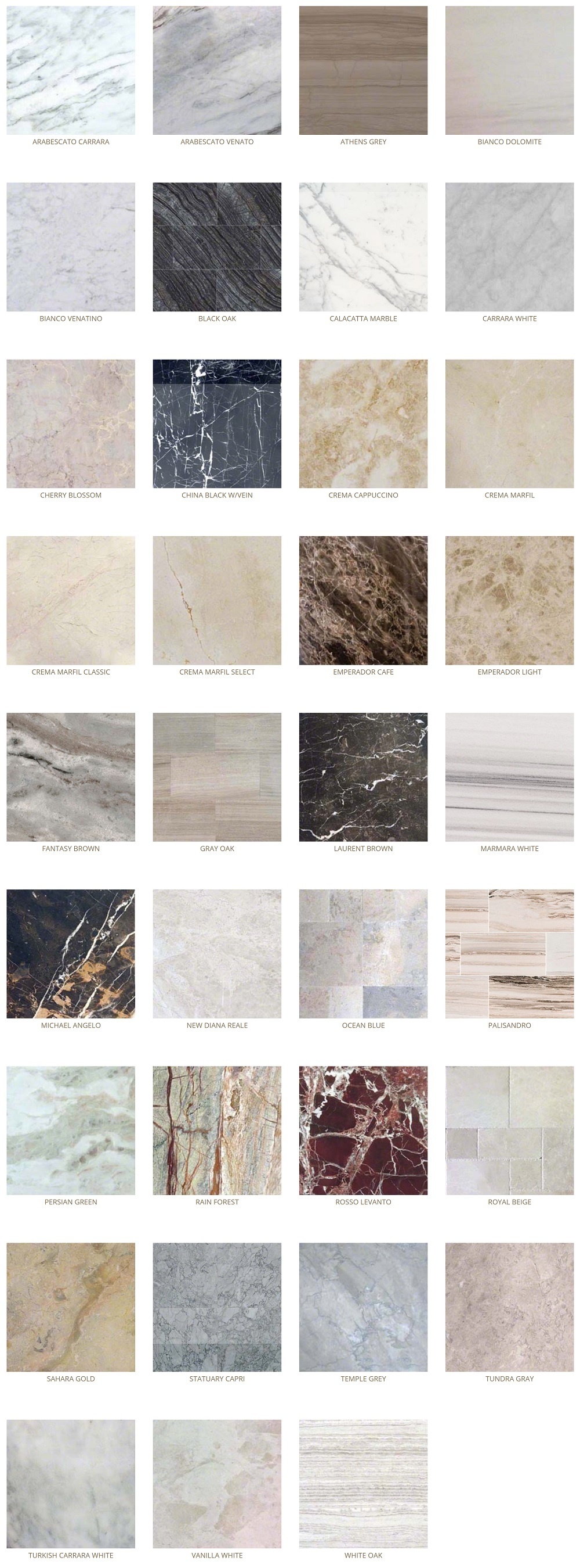 marble floor tile and countertop options Baltimore, MD