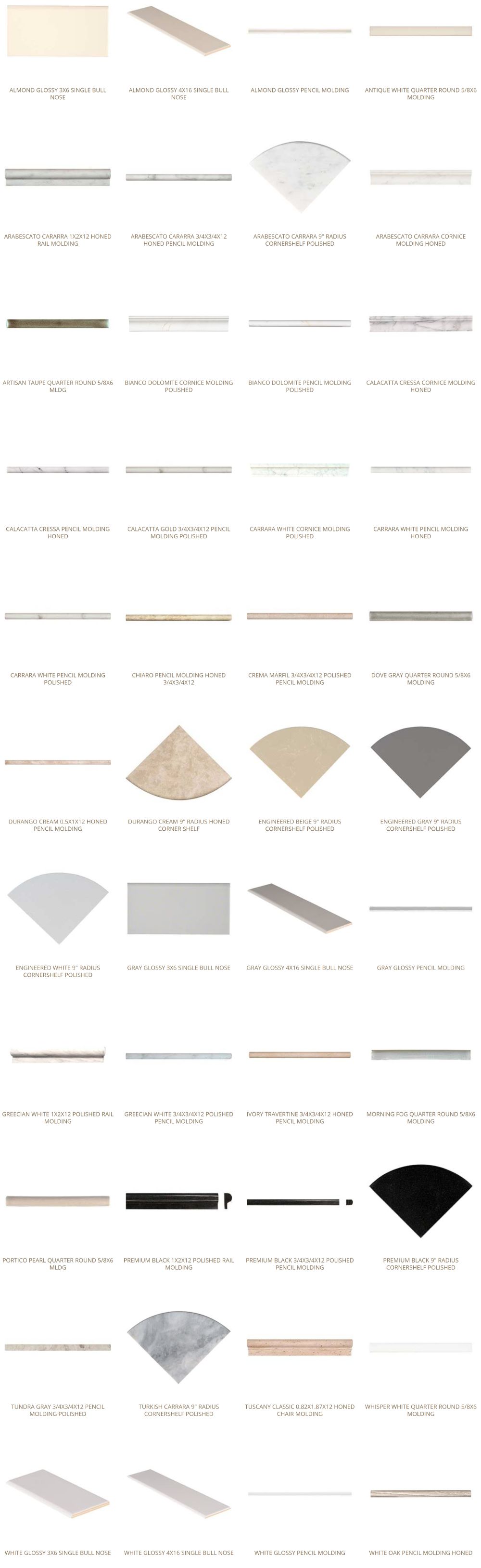 trims and accessories tiles wall tile backsplash options Baltimore, MD