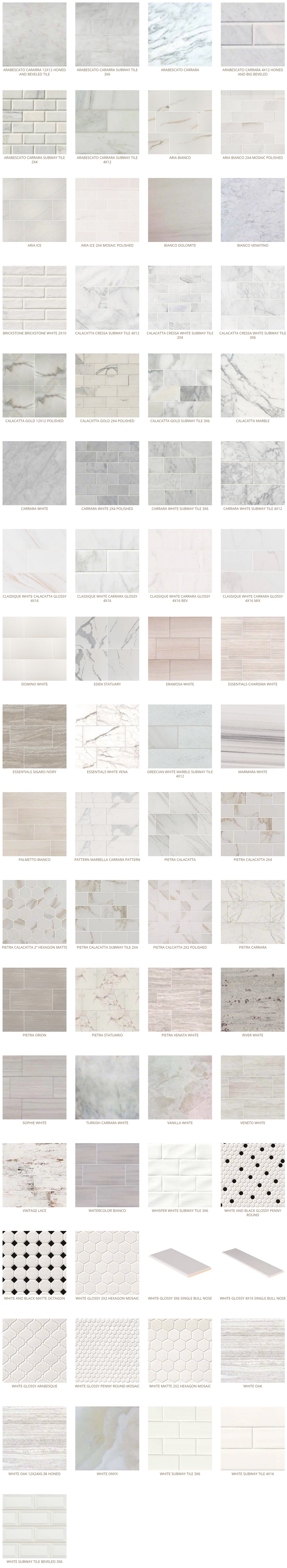 white tile looks like marble floor tile options Baltimore, MD